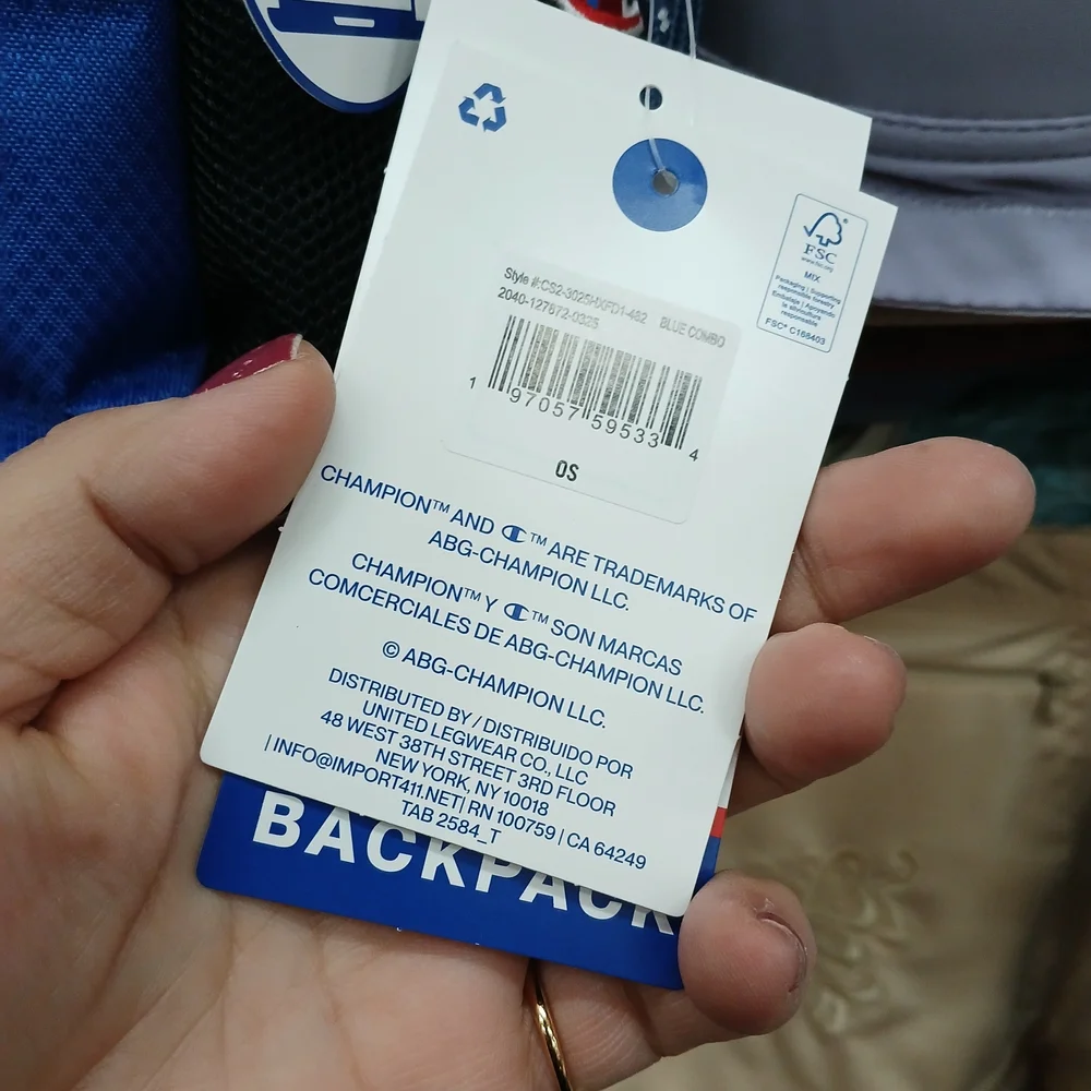 Champion Navy and Blue Backpack